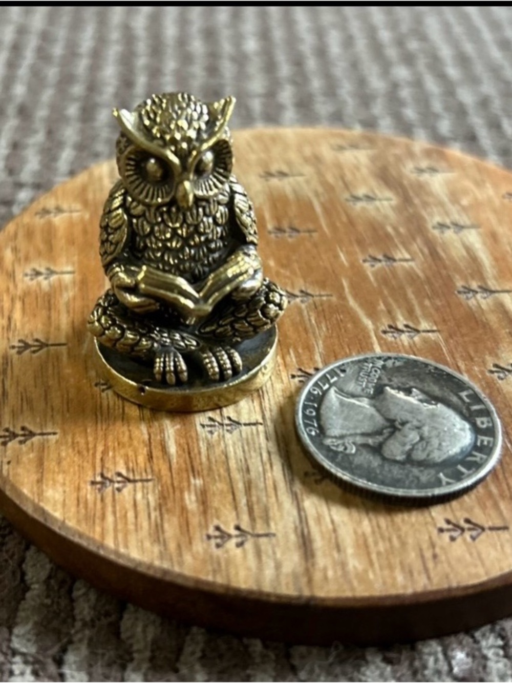 A Brass Owl Trinket